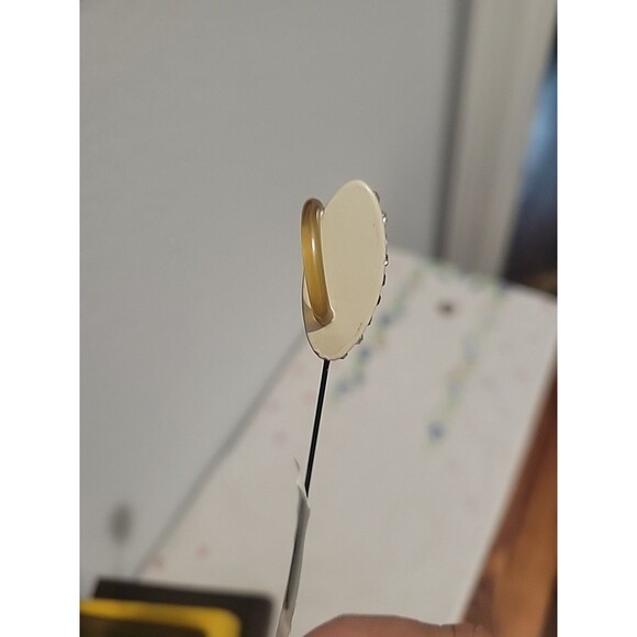 Vintage Celluloid Stick/Hat Pin-Art Deco Style-Clear Rhinestones Atlas Shrugged - Picture 6 of 10